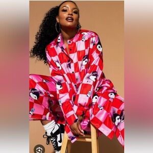 Dressed in LALA Red and Pink Patterned Pants